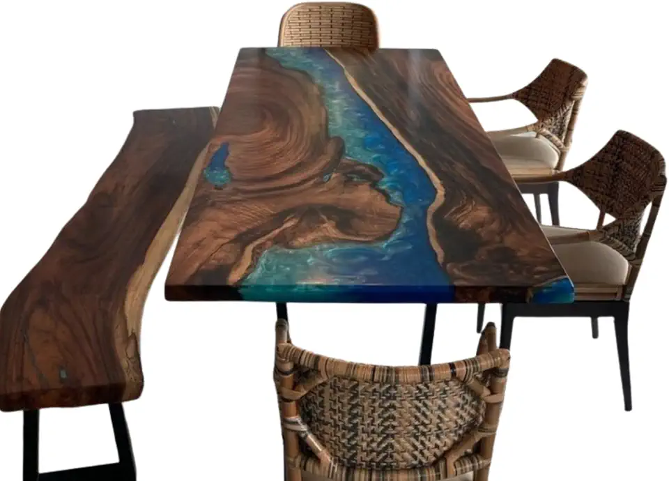 Large Beach Dining Table, Custom Color Waves Table, Personalized Table, Office Table, Ocean Waves Table, Handmade Coffee Table, Modern Home Decor, Gift New home, Gift Sea Decor (36x80 inch)