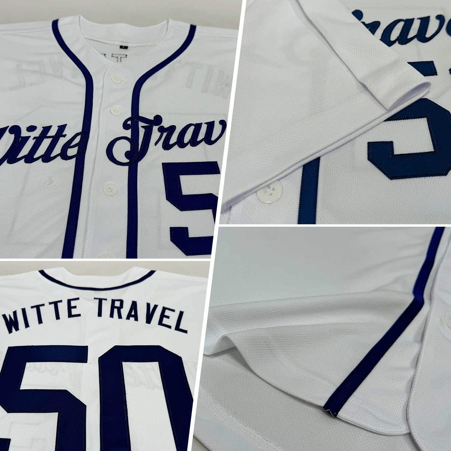 Custom White Navy Authentic Baseball Jersey