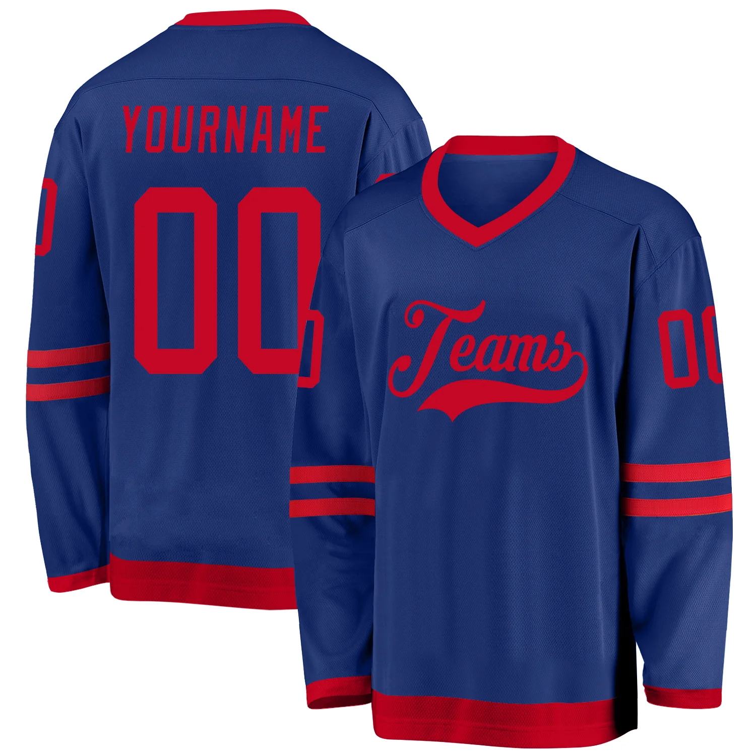 Custom Royal Red Hockey Jersey