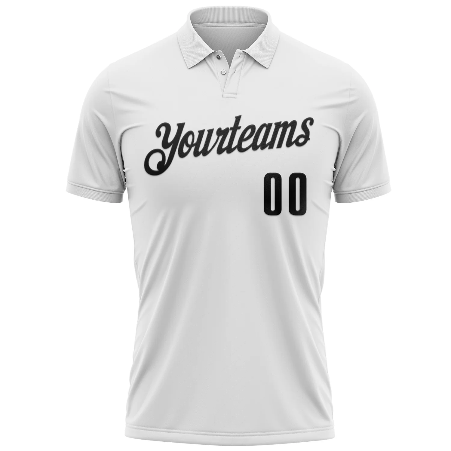 Custom White Black 3D Pattern Design Ribbon Cancer Awareness World Cancer Day Performance Polo Shirt