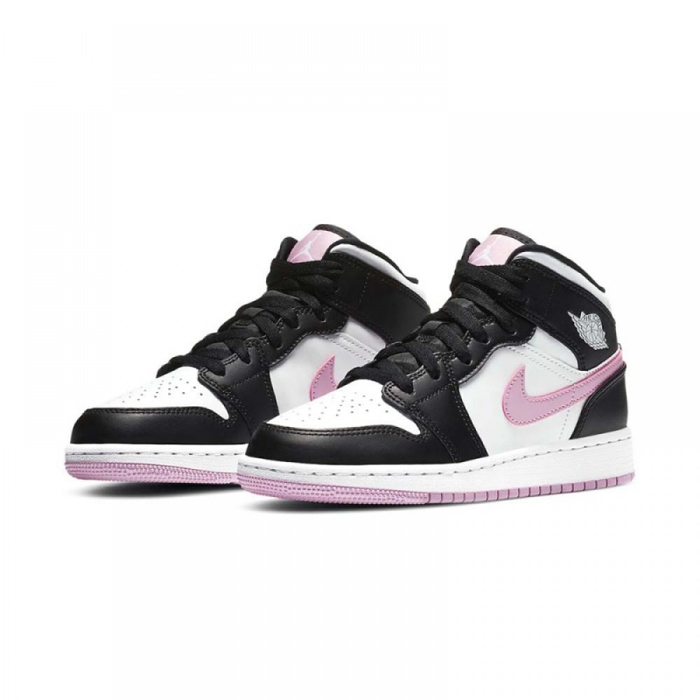 AIR JORDAN 1 MID GS 'WHITE LIGHT ARCTIC PINK'