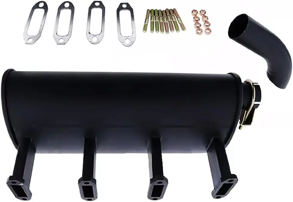 4 Cylinder Exhaust Manifold Muffler Kit Replacement for Deutz 912 913 914 Part# 04191237, 02247489, 02160568
