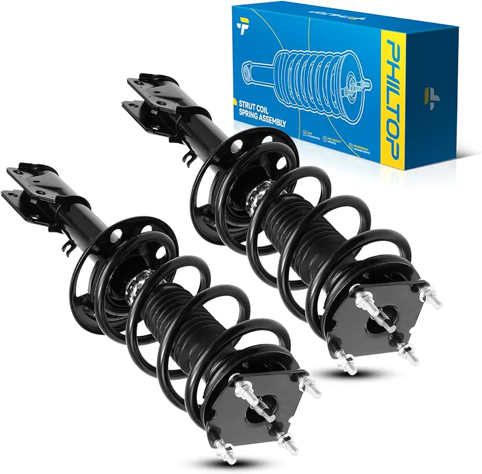 PHILTOP Front Struts for Explorer 2011-2013 3.5L, Shock Absorber Complete Suspension 272620+272621, Struts with Coil Spring Assemblies SAA932 2 Pcs
