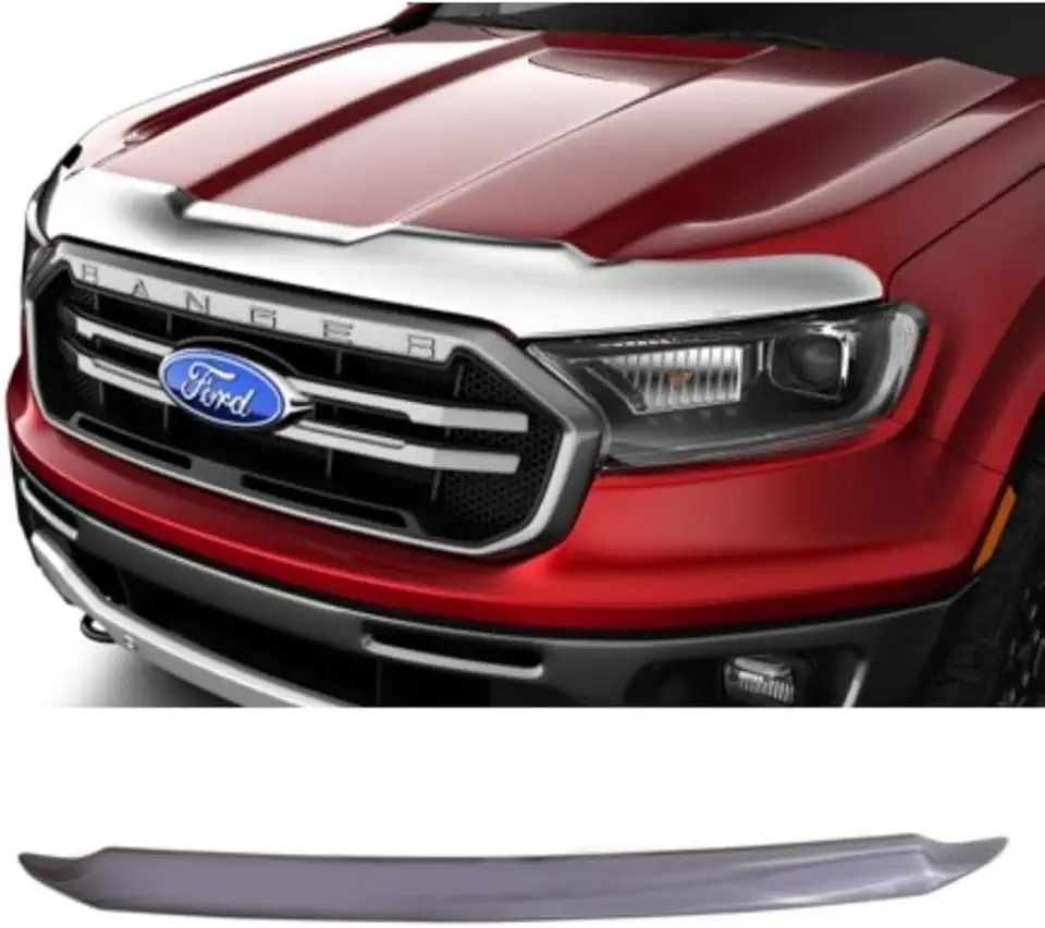 Husky Liners Aeroskin Hood Protector | Fits 2011-2025 Dodge Durango | Low Profile Deflector/Bug Shield - 1 pc., Chrome | 2892038