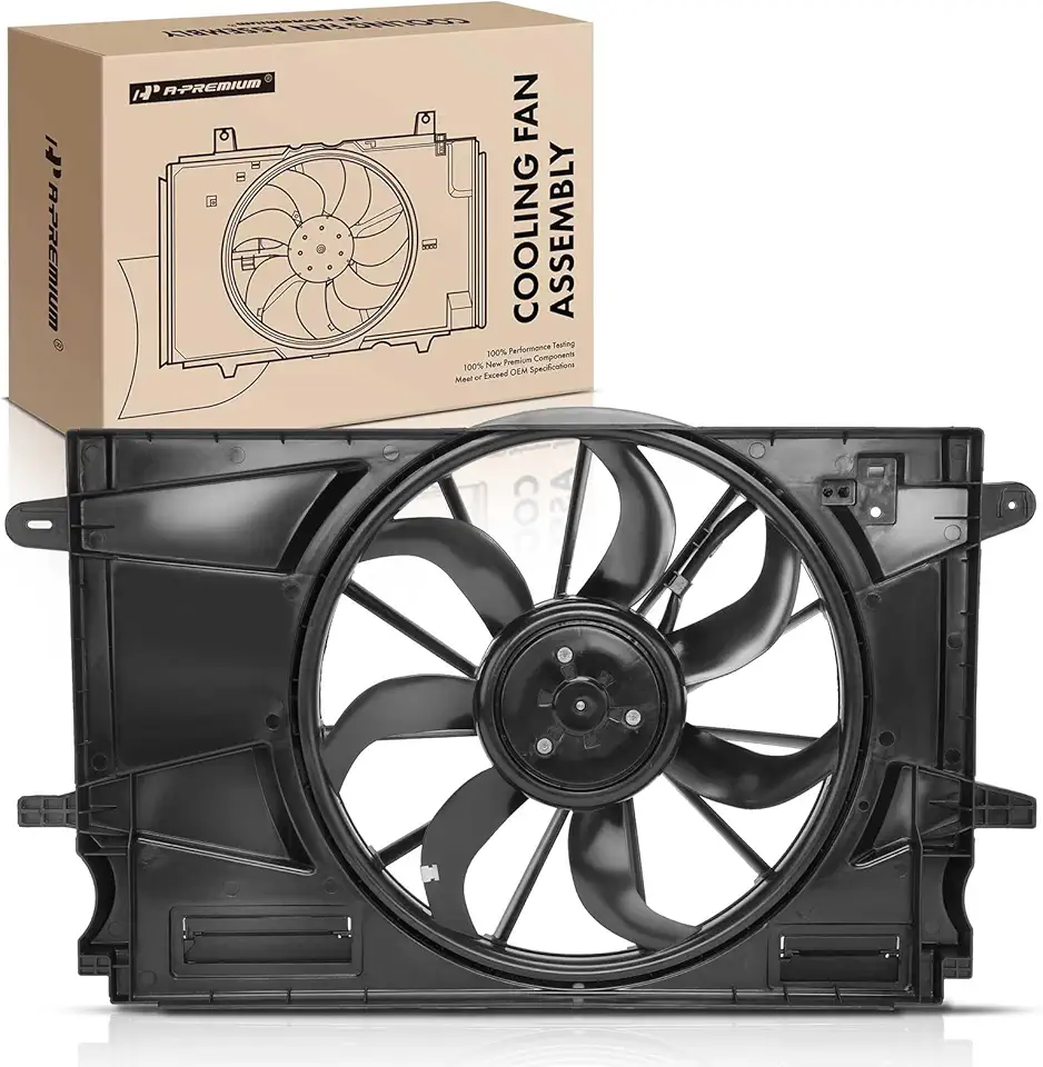 A-Premium Engine Radiator Cooling Fan Assembly with Brushless Motor Compatible with Select Chevrolet Models - Cruze 2016, 1.4L - Replace# 39012567, 39030262