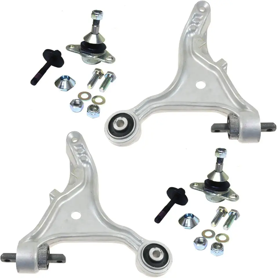 TRQ Front Lower Control Arm with Ball Joint Set Compatible with 1999-2006 Volvo S80