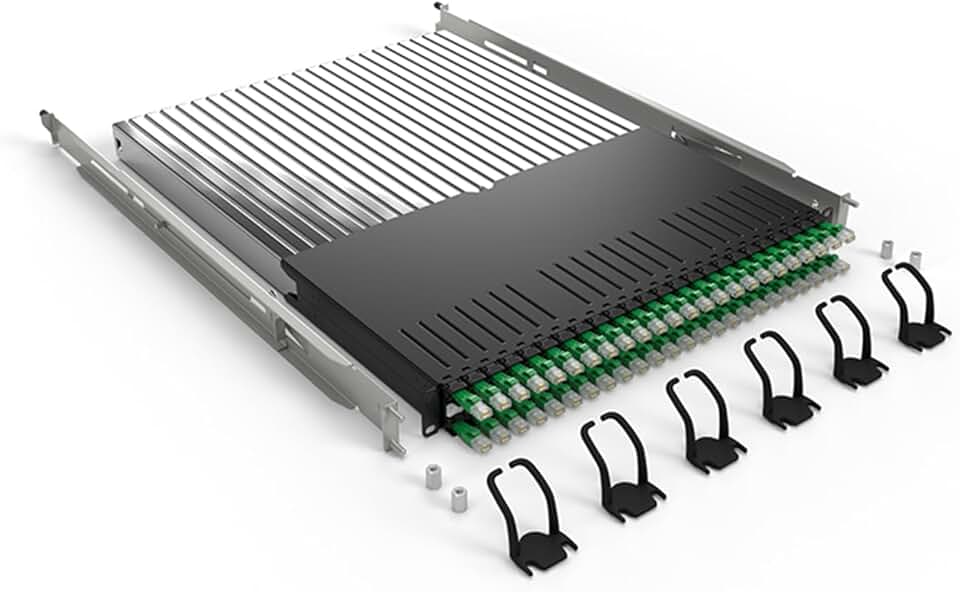 Patchbox ONE 8 RU Cat.6a - 24-Port Patchpanel Mit Kabelmanagement