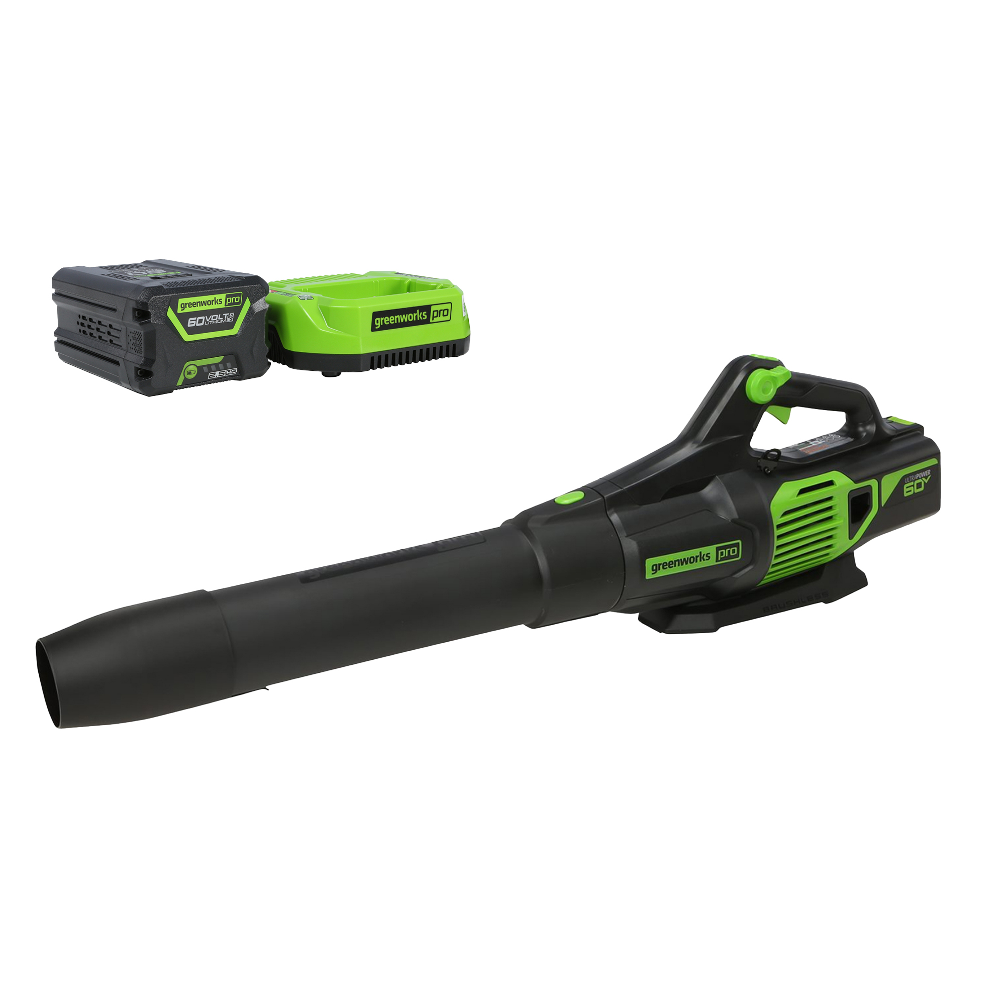 Greenworks 60v 610 Cfm Cordless Brushless Leaf Blower With 2 5ah Greenworks 60v 610 Cfm Cordless Brushless Leaf Blower With 2 5ah