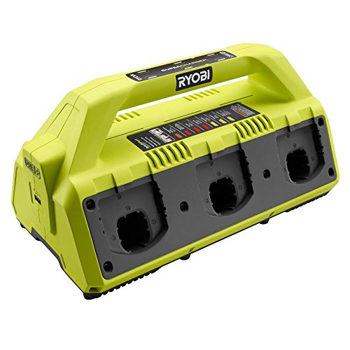 Ryobi 18Volt ONE 6Port Dual Chemistry Supercharger Kit with 4 Batteries P1821 Bulk Packaged