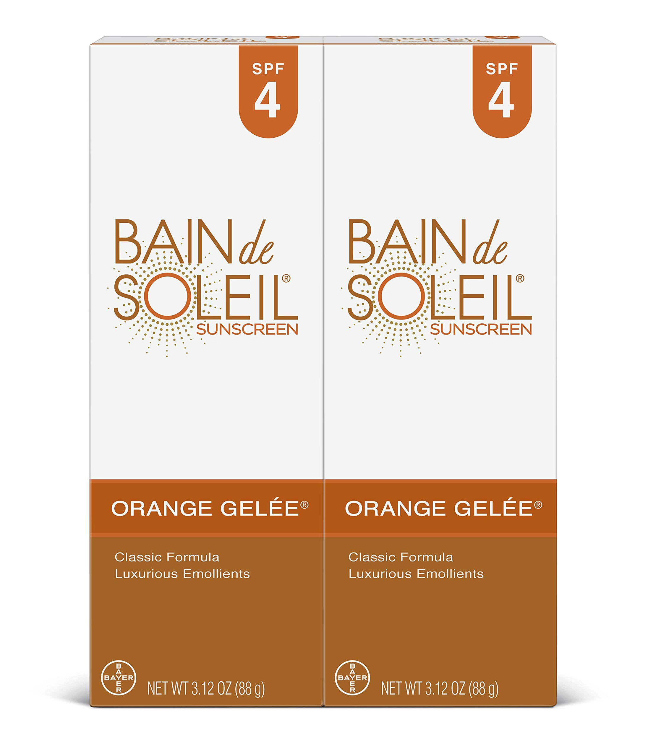 Bain de Soleil Orange Gelee Sunscreen SPF 4 312 oz Pack of 4
