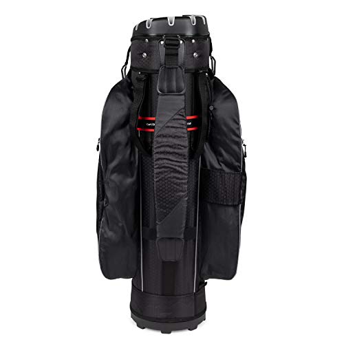 Founders Club Premium Cart Bag with 14 Way Organizer Divider Top G3 Black