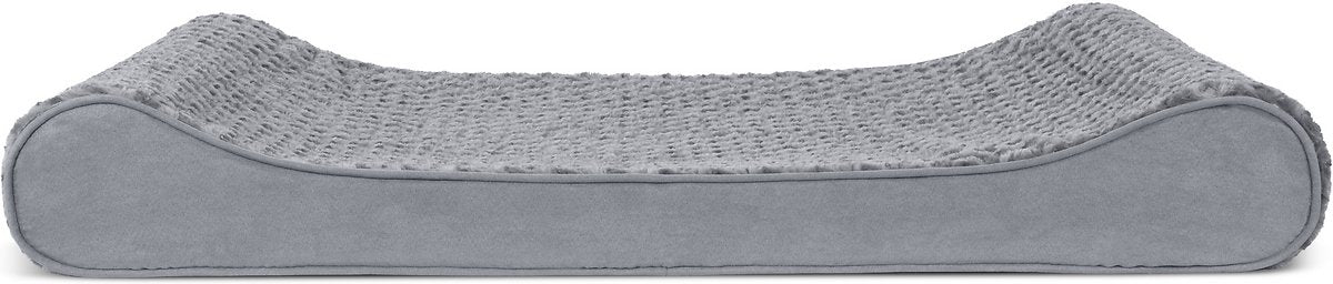 FurHaven Ultra Plush Luxe Lounger Orthopedic Cat & Dog Bed w/Removable Cover, Jumbo (Gray)