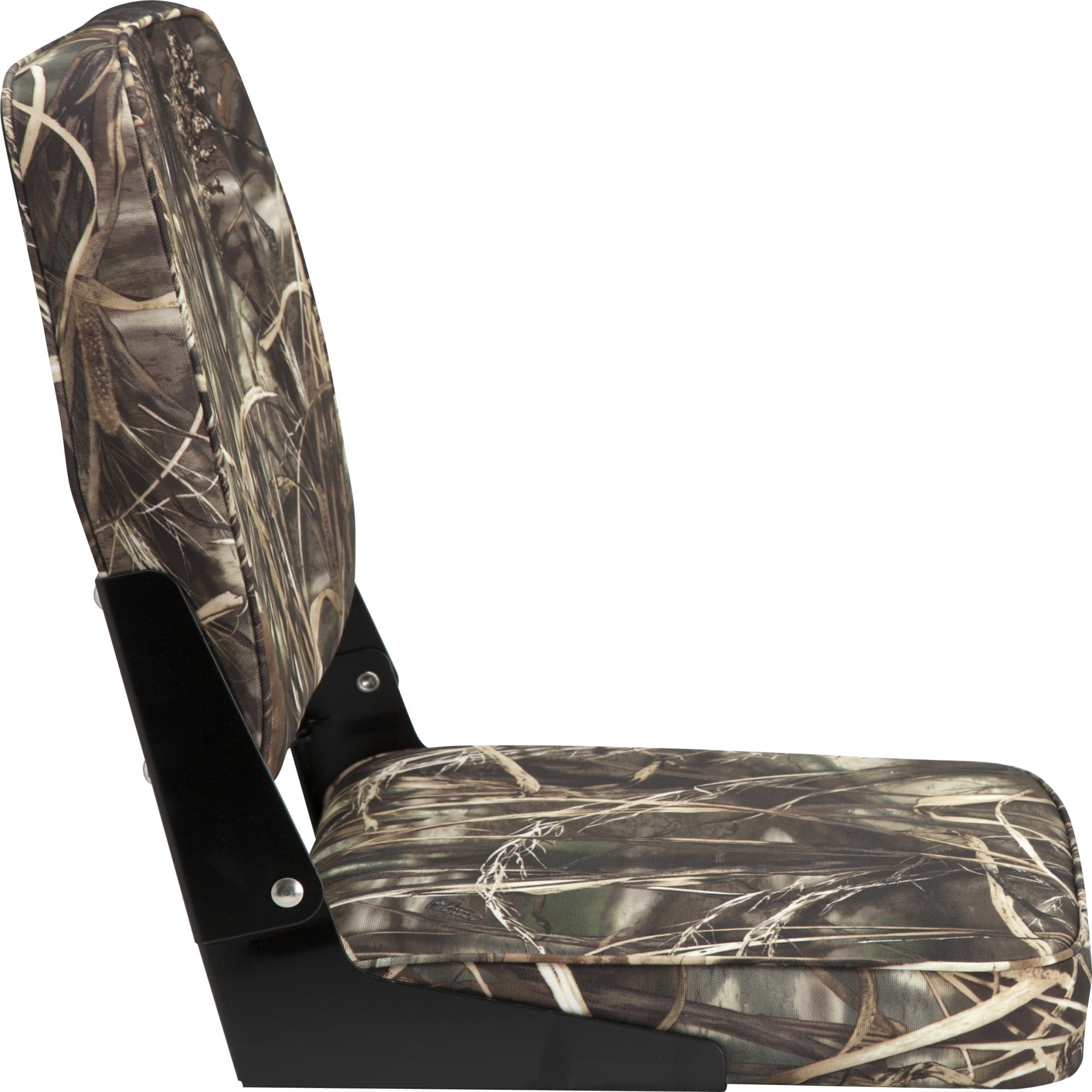 Attwood 98395CAMO Low-Back Padded Boat Seat, Camo, High-Impact Plastic Frame, 7 Inches W x 16 Inches D x 16 Inches H