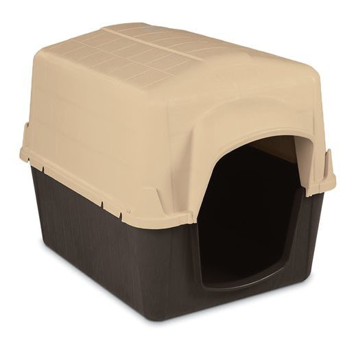 Aspen Petbarn 3 Doghouse, Tan, for Dogs 50 to 70 Pounds, Large