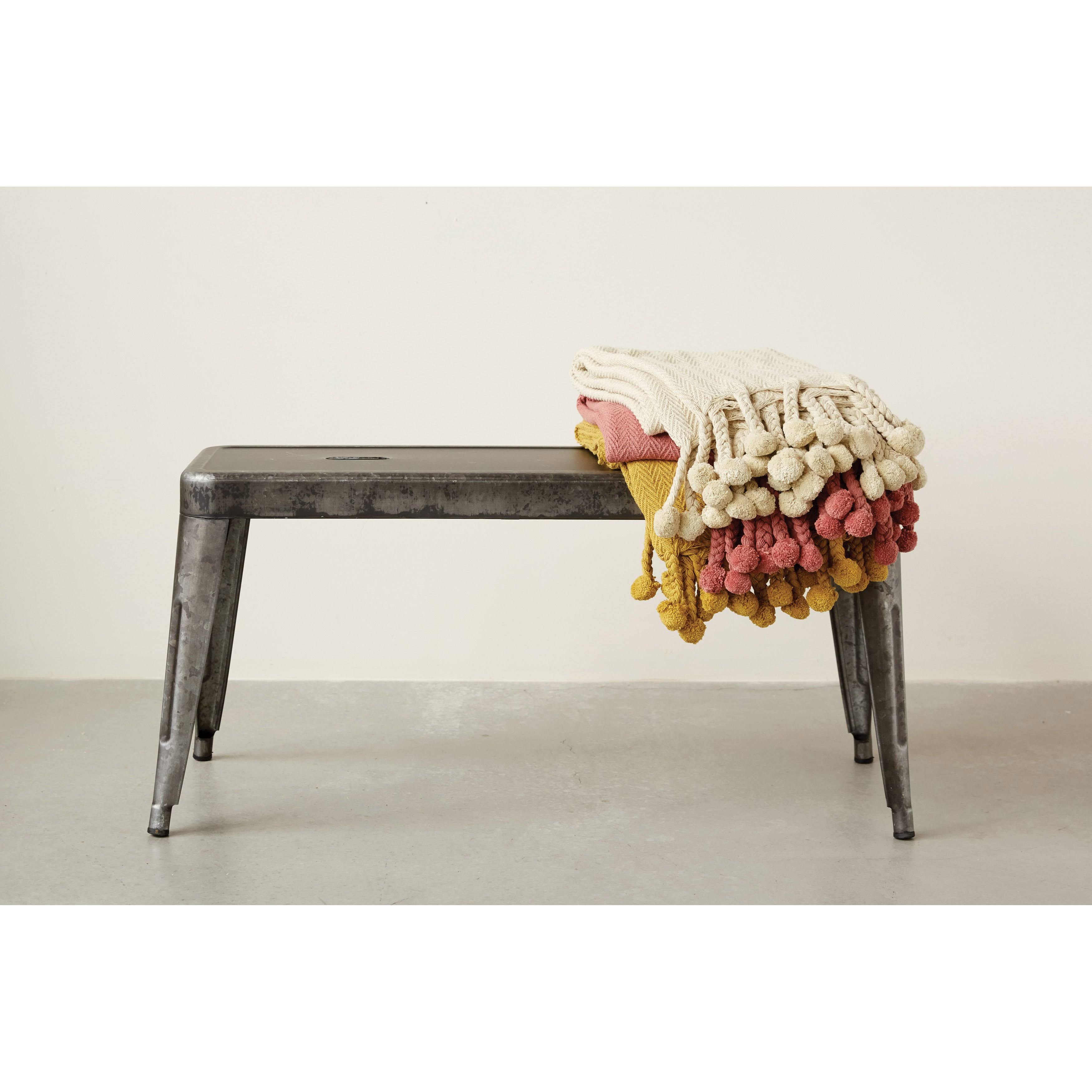 Galvanized Metal Bench