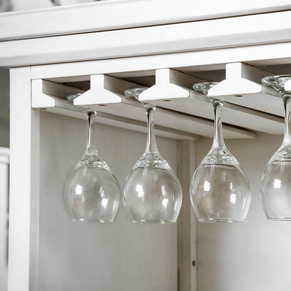 Furniture of America Gavin 3-Piece White Wood 66 in. Kitchen Island Set