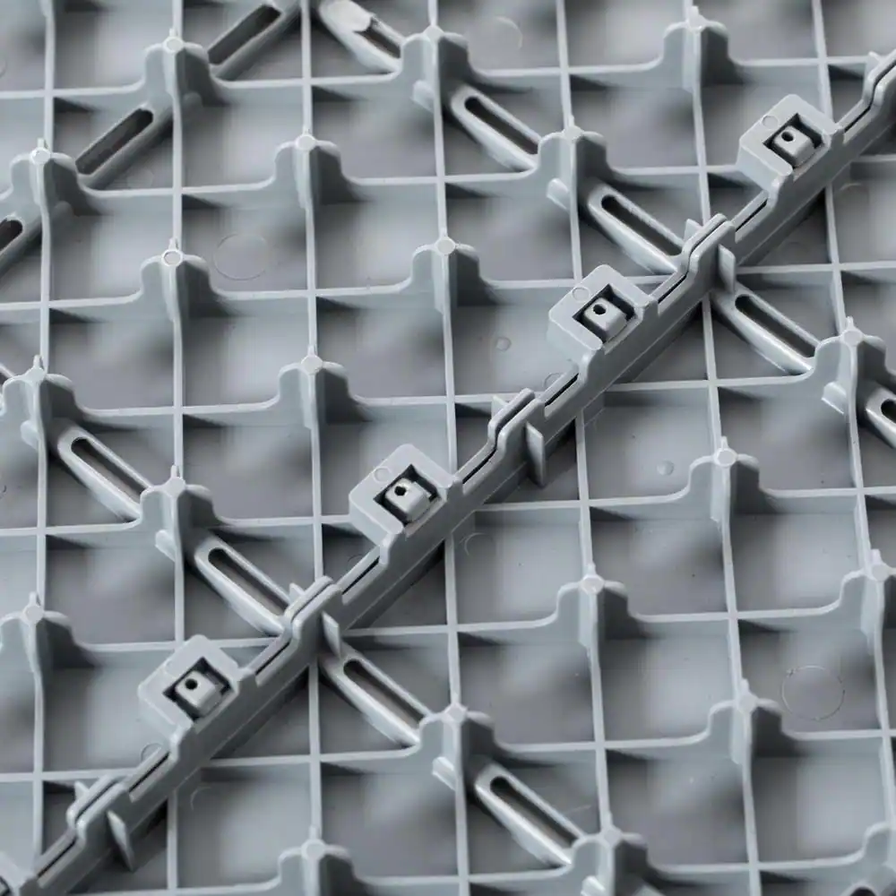 Gardenised Gray Plastic Interlocking Garden Path Tiles Outdoor Flooring Decorative Floor Grass Paver (Pack of 5)