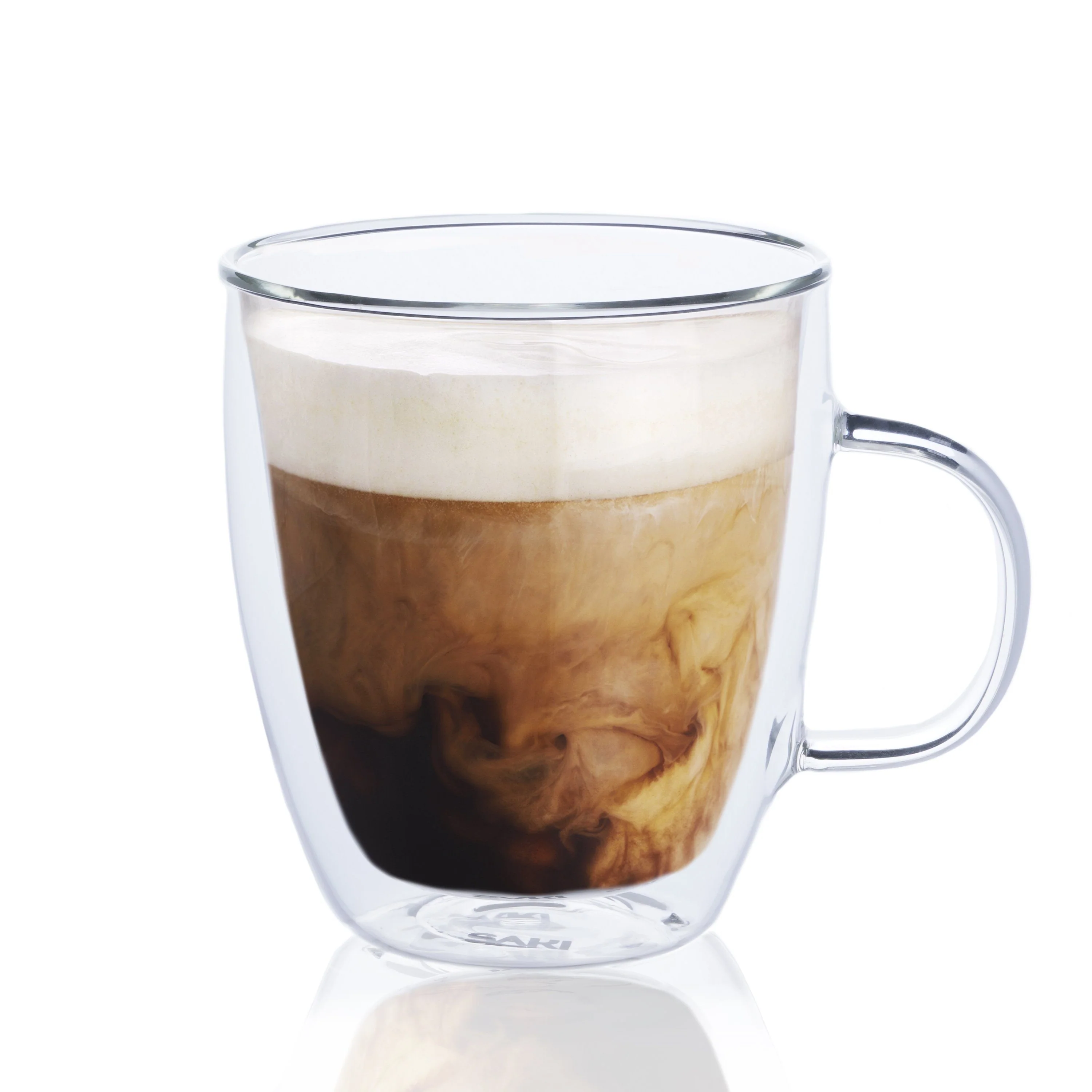 Double Wall Glass Coffee Mug - 12 oz