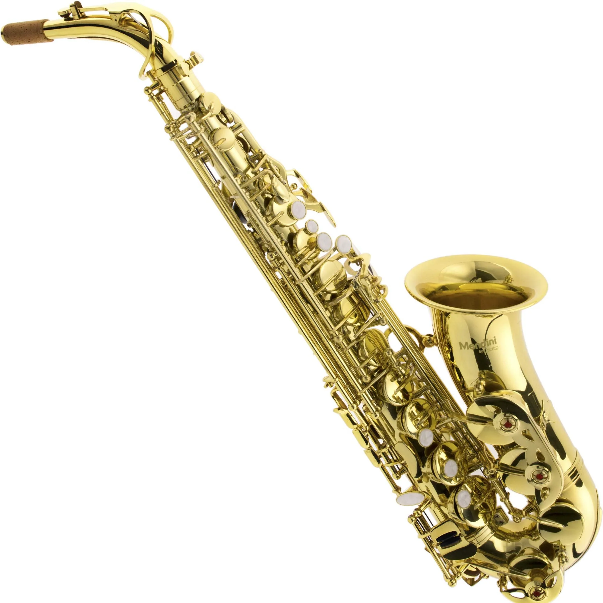 Mendini By Cecilio Alto Saxophone - E Flat Saxophones w/Case, Mouthpiece, Stand, Reeds & Cloths
