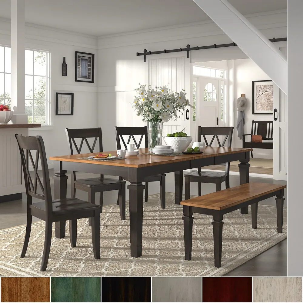 Elena Black Extendable Rectangular Dining Set by iNSPIRE Q Classic - Costco Arizona