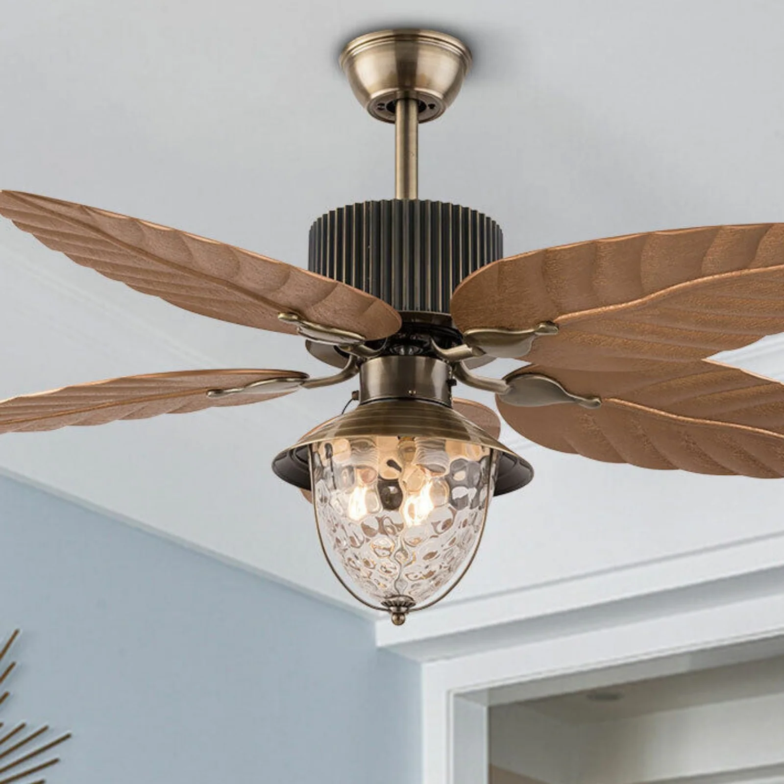Palm Tropical Reversible Chandelier Ceiling Fan - Arizona Outlet