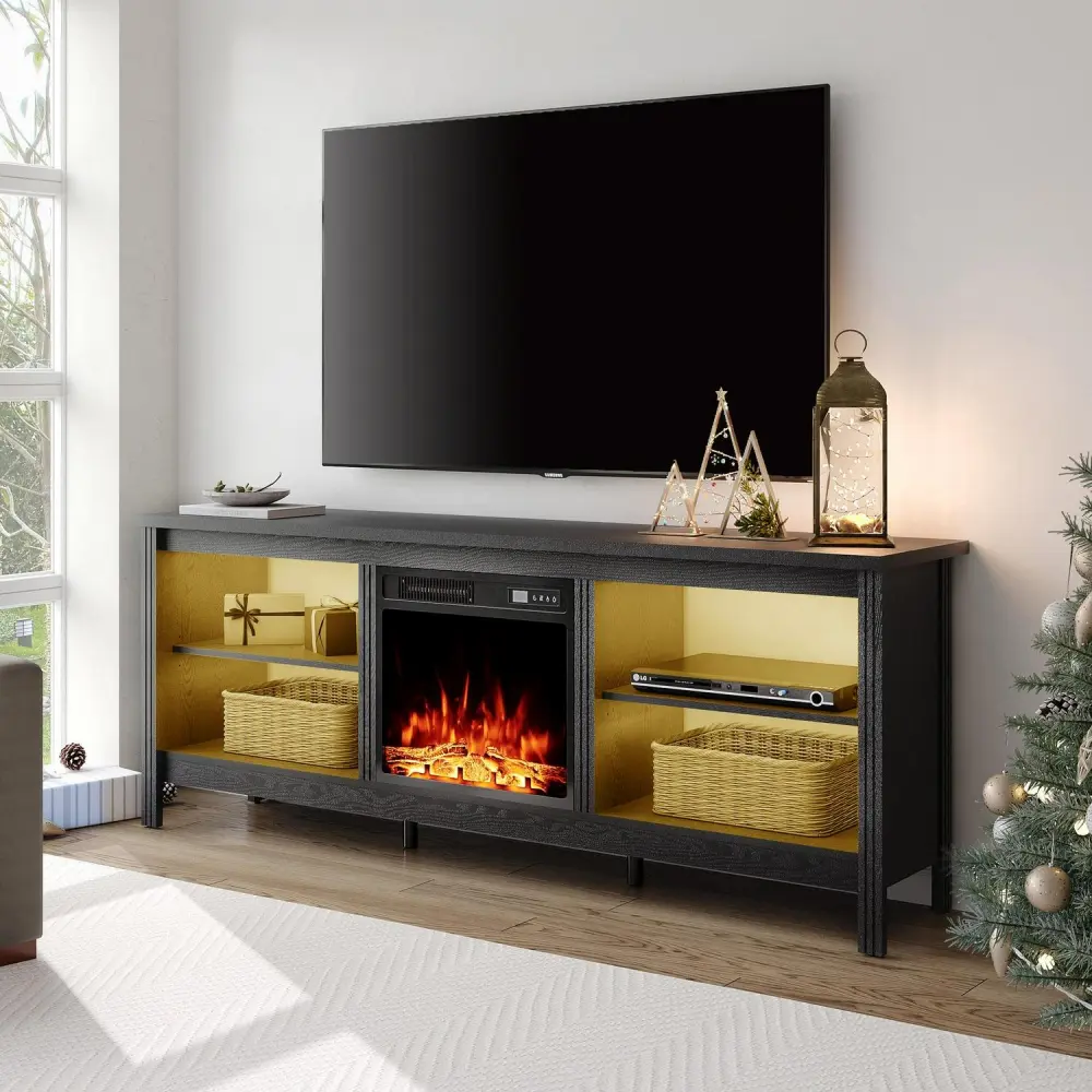 LED Fireplace TV Stand for 75 inch TV, Black 70 inch - Costco Arizona