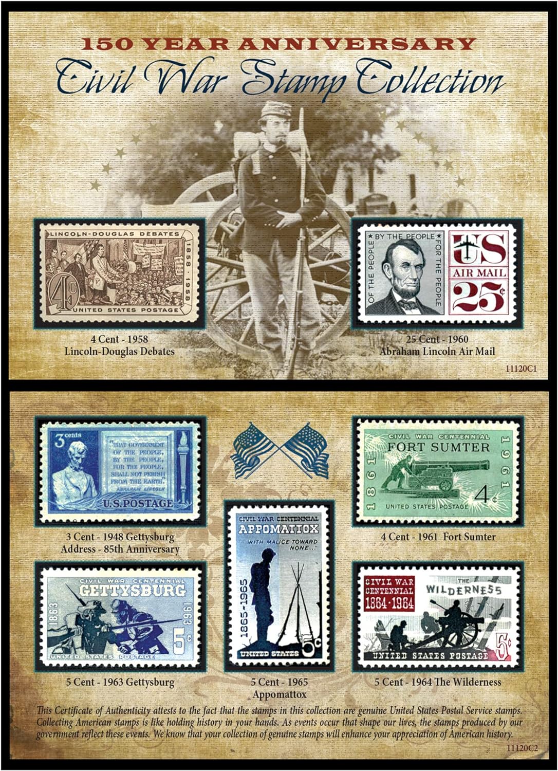 150th Anniversary Civil War Commemorative Stamp Collection Arizona Outlet