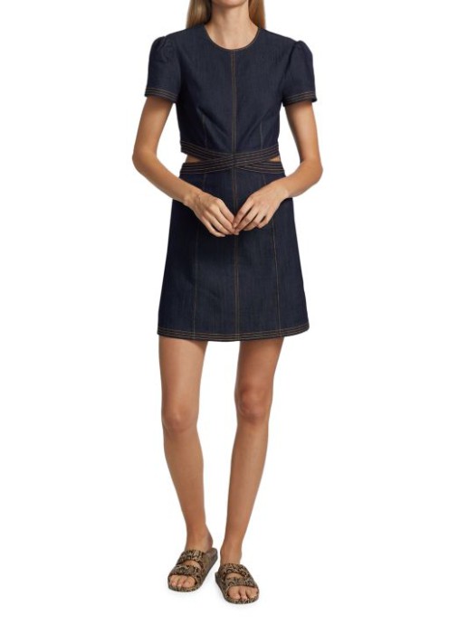 Discount Cinq à Sept Maddy Cutout Denim Dress 00