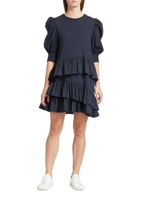Discount Cinq à Sept Shara Ruffled Jersey Dress XX-Small