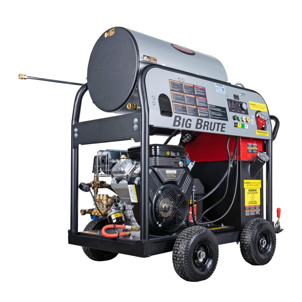 Big Brute 4000 PSI at 4.0 GPM VANGUARD V-Twin with COMET Triplex Plunger Pump Hot Water Professional Gas Pressure Washer