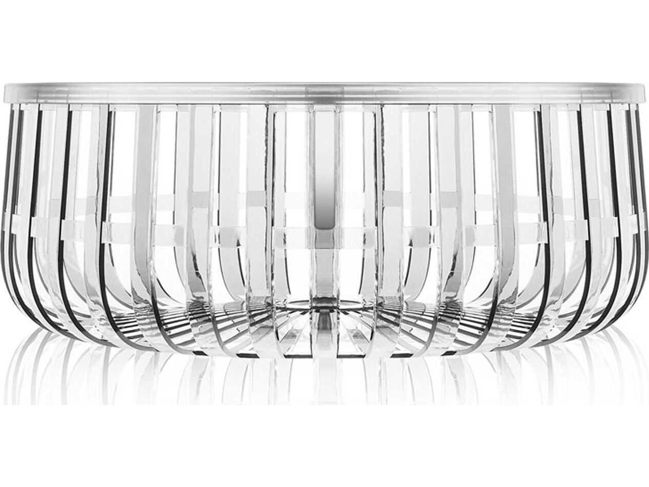 Panier Crystal Transparent 14'' Round Storage Coffee Table