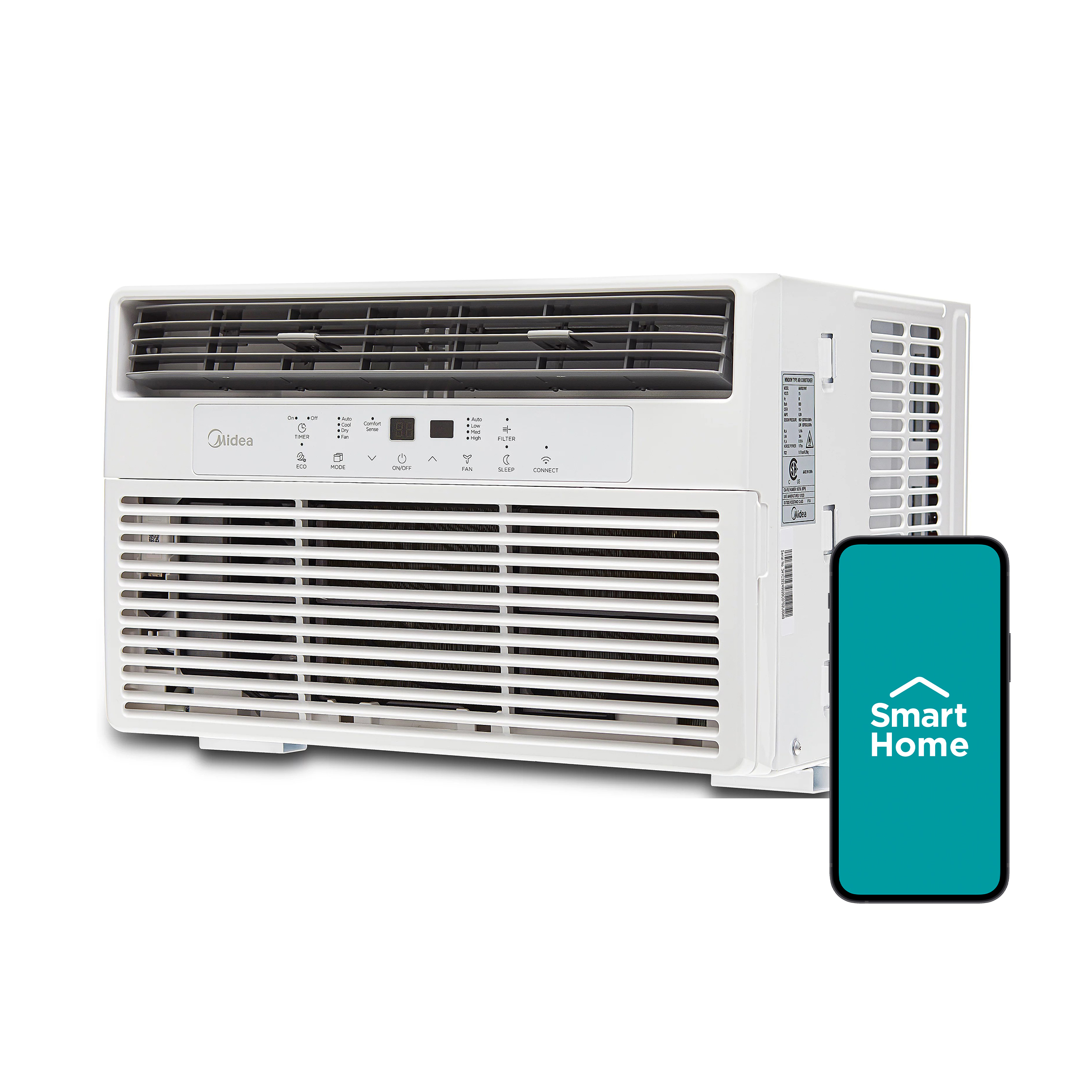 Midea 12,000 BTU 115V Smart Window Air Conditioner with ComfortSense ...