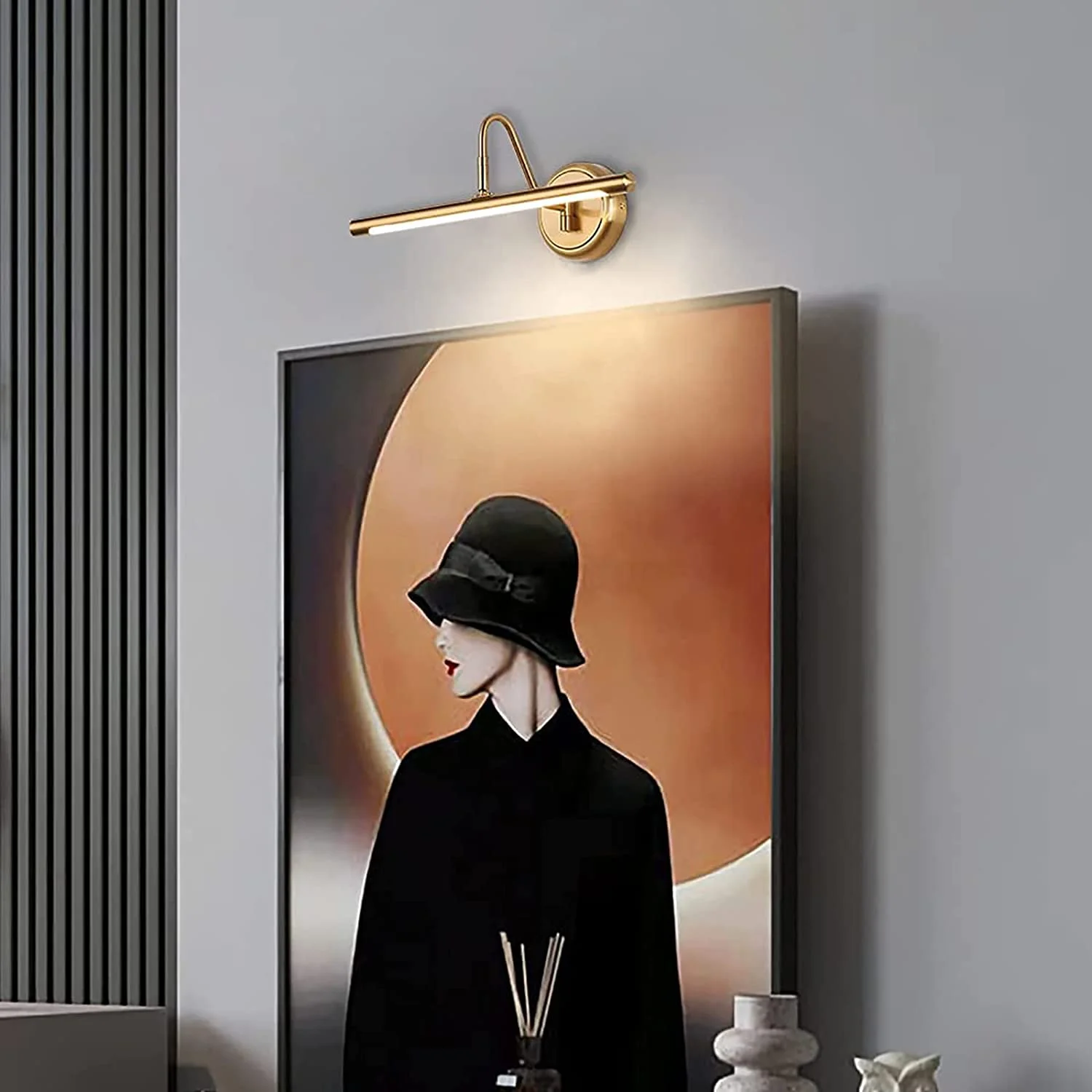 Picture Lights For Wall, 16.5" LED Wall Lights With Remote, Hardwired Connection, CCT Dimmable Gallery Art Light For Paintings Poster Light, 15W, 2700K-6500K, 1200LM, Black - View #9