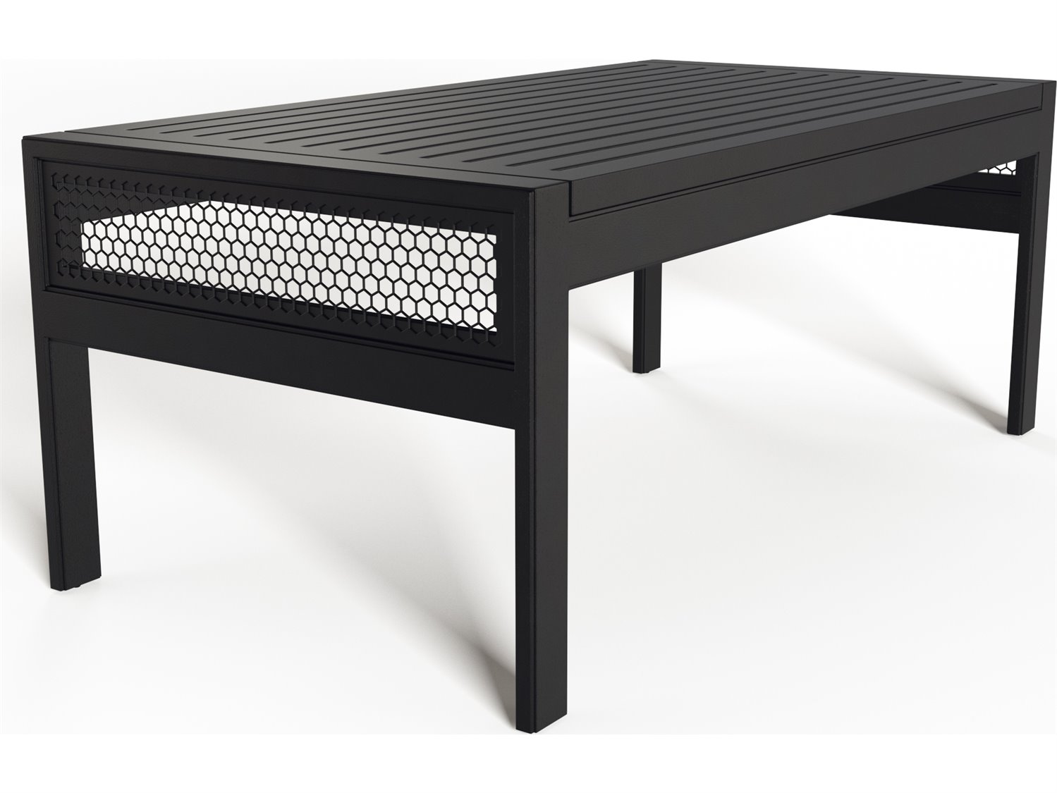 Hexi Aluminum 48''W x 25''D Rectangular Coffee Table