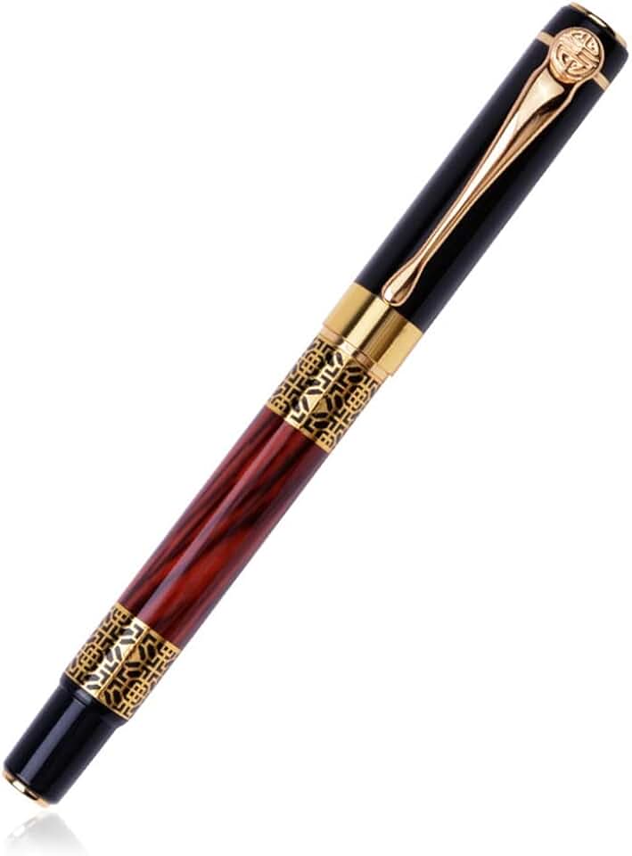 Metal Fountain Pen Sculpture Pattern Roller Pen Office School ...