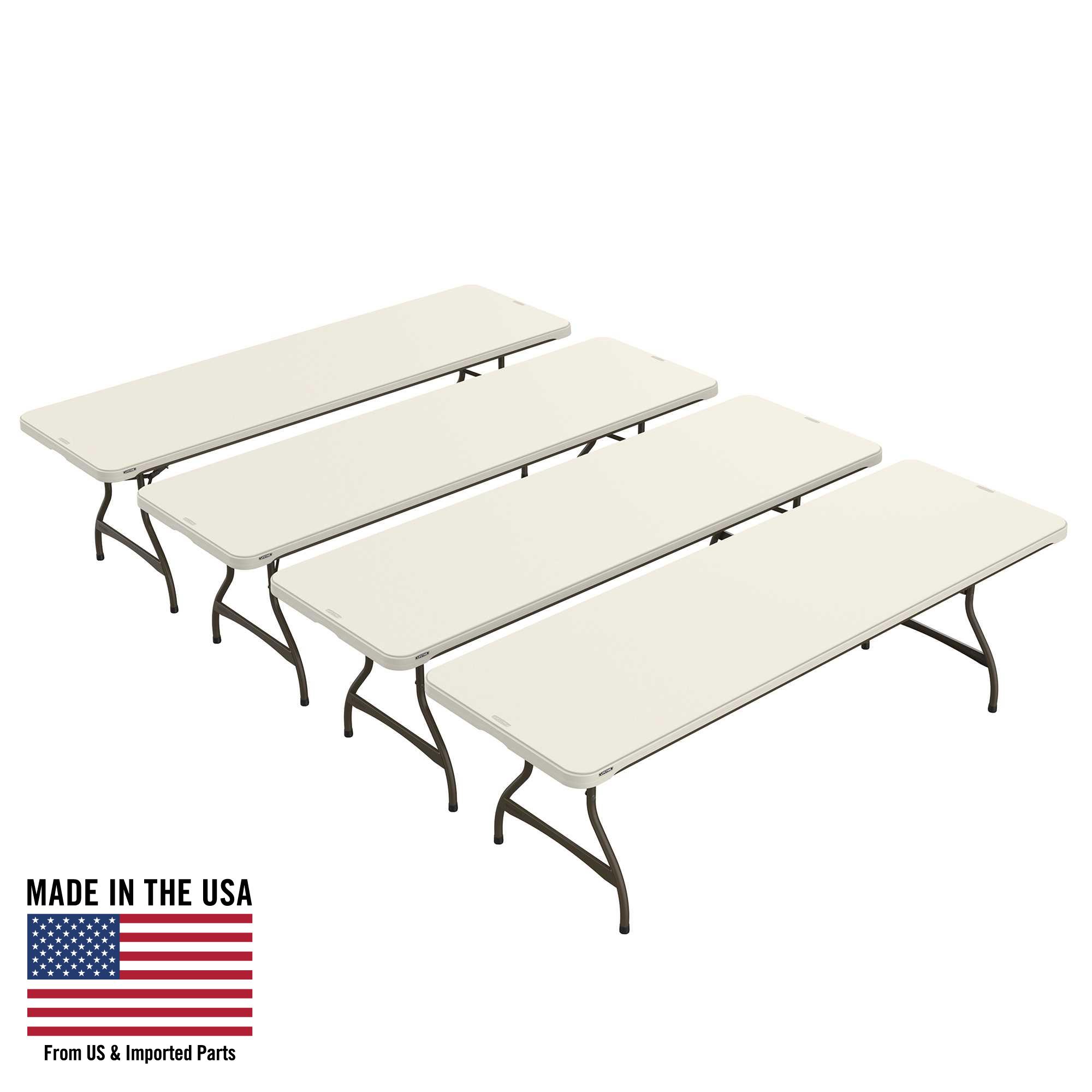 Lifetime 8 Foot Rectangle Nesting Folding Tables, Indoor/Outdoor ...