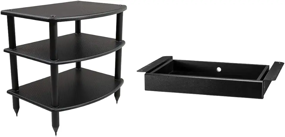 Pangea Audio Vulcan Rack and Drawer Bundle Carbon Fiber Vinyl Three ...
