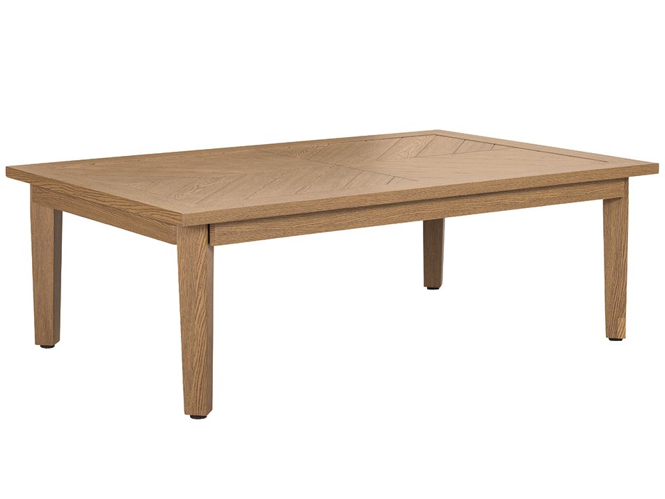 Hemmingway Resort Honey Oak Aluminum 48''W x 31''D Rectangular Coffee Table
