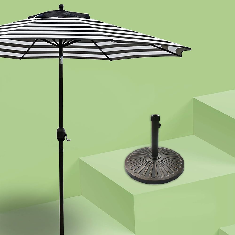 Ombrellone 200cm Da Spiaggia Con Frangia E 8 Costole Robuste Ombrellone Vintage Resistente Per Giardino Verde