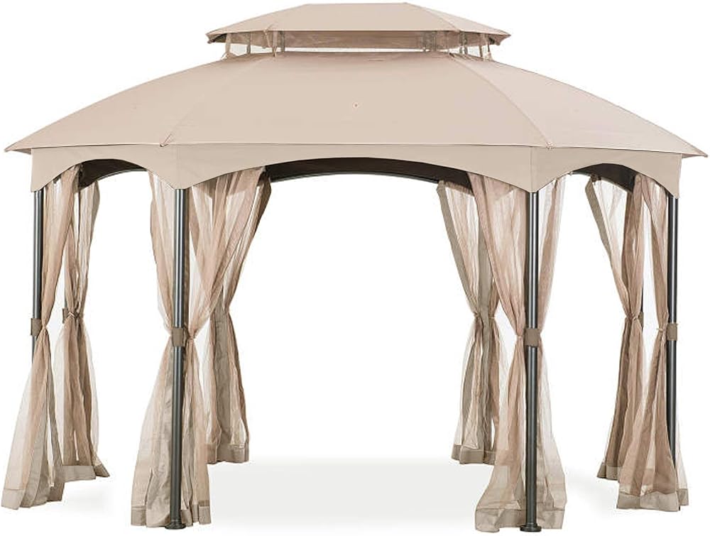 Garden Winds Ersatzdach Für Fred Meyer Hexagon Pavillon – RipLock 350 In Beige Whisper