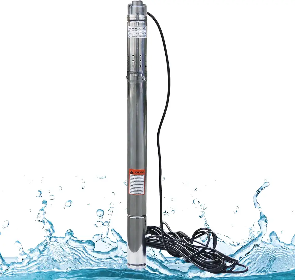 SHYLIYU 3 Inch Deep Well Pump Submersible Well Pump Water Pump 220V 1HP 750W US