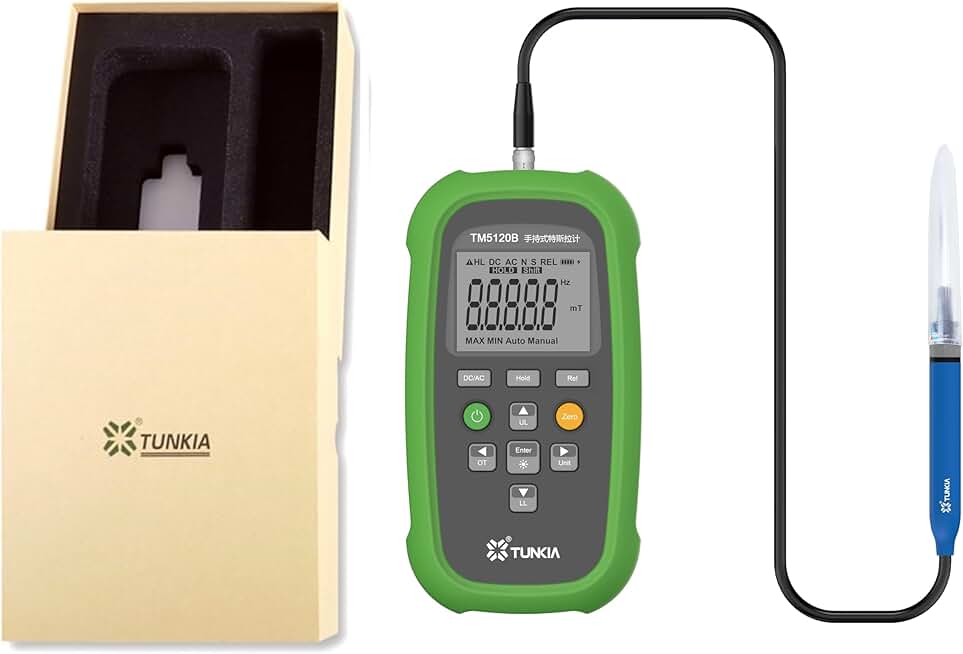 AC DC Magnetic Field Meter AC/DC Gaussmeter Gauss Tester Tesla Meter ...