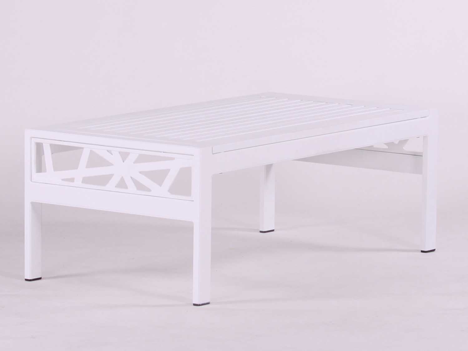 Parkview Knest Cast Aluminum 48''W x 25''D Rectangular Coffee Table