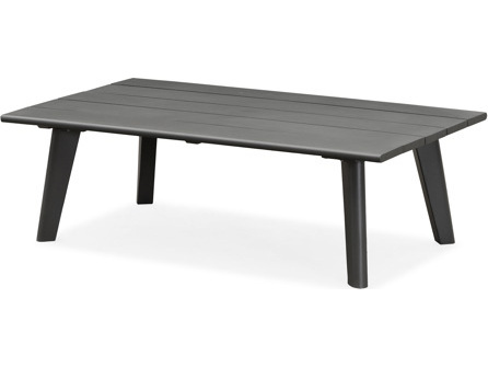 Caicos Aluminum Charcoal 47''W x 27''D Rectangular Coffee Table