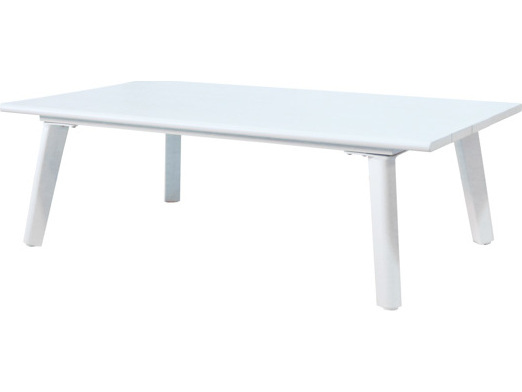 Caicos Aluminum White 47''W x 27''D Rectangular Coffee Table