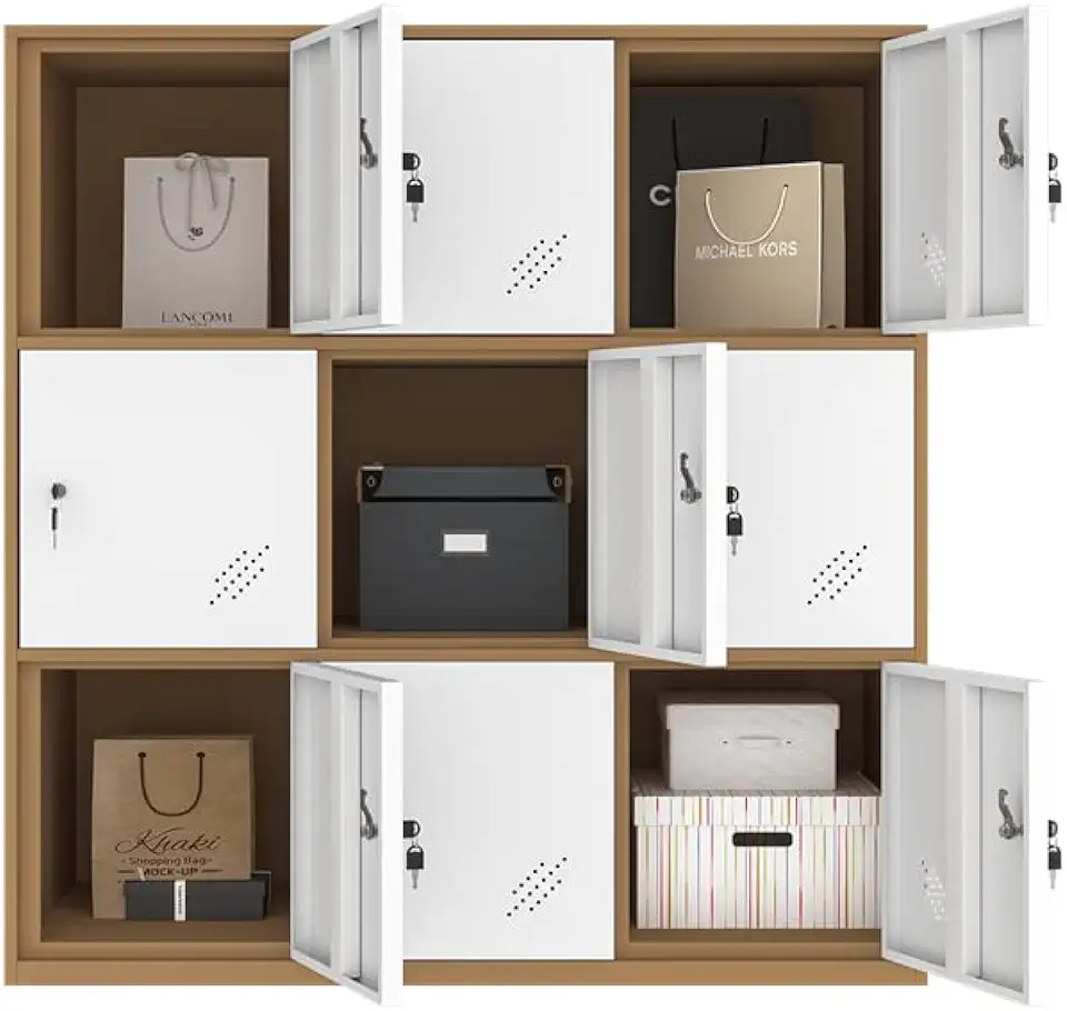 9-DOOR METAL LOCKER, Furniture & Home Living, Outdoor Furniture On