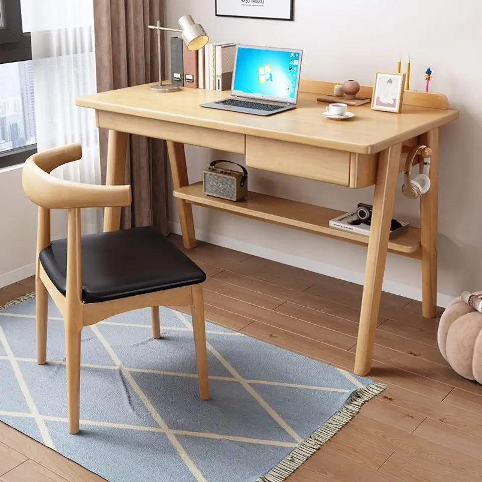 Mid-Century Modern Writing Desk Home Office Desk Study Table ...
