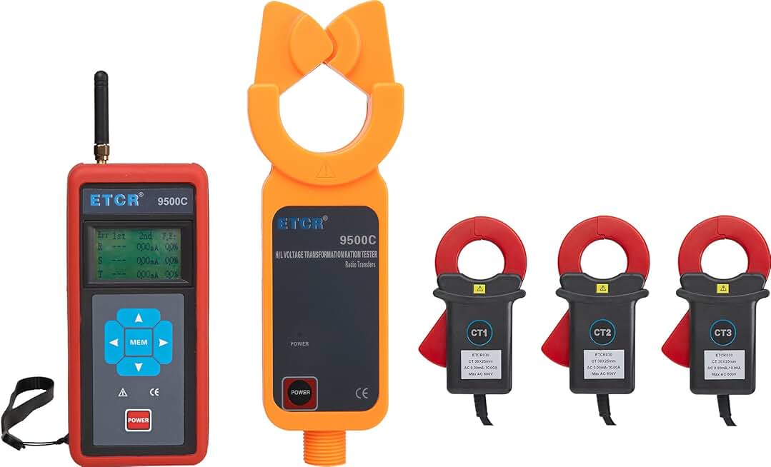ETCR9500C Three-Channel Wireless High Voltage Current Transformer Ratio ...