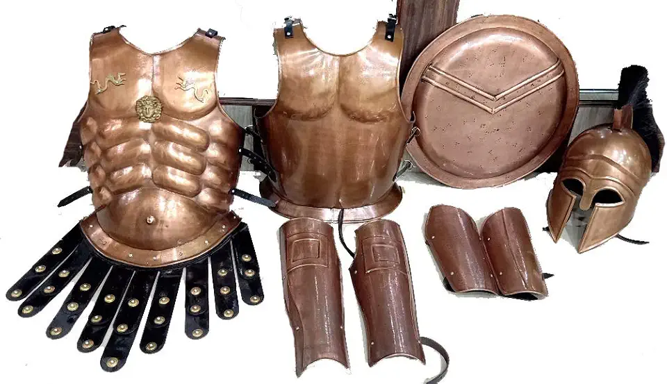 Instrument Armor THOR INSTRUMENTS Medieval Armor Greek Corinthian Helmet W/Muscle Jacket ...
