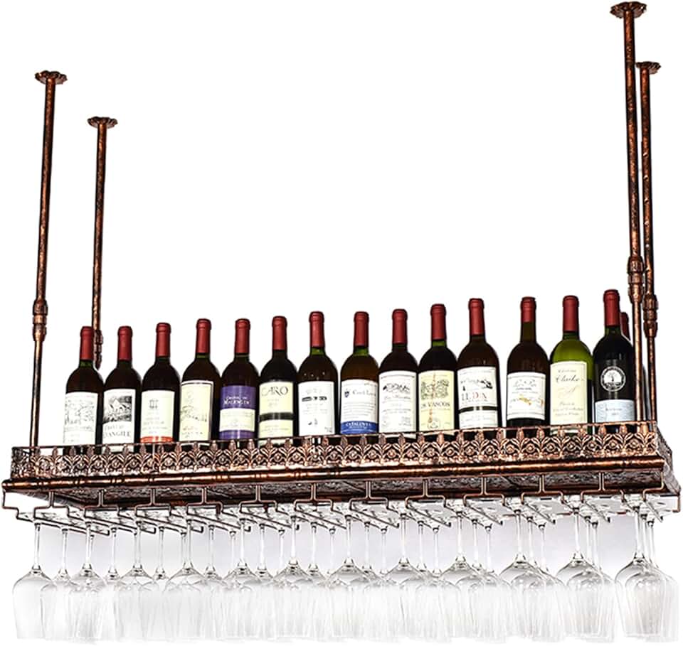 Upside Down Wine Rack, Ceiling Decoration Rack, Suitable for Bar ...